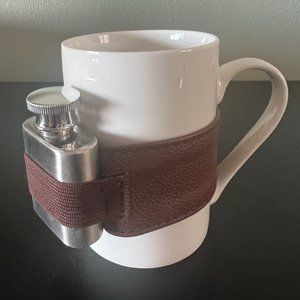 Extra Shot Ceramic Coffee Mug and Mini Stainless Steel Flask Set